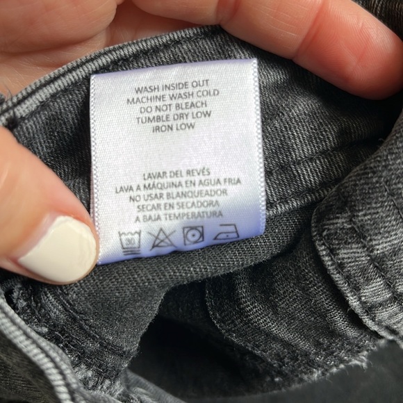 Cello Juniors Sz 3 Black Button Front High Waist Jeans Flare Rough Edge Bottoms - Picture 16 of 16